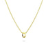 Initials Brick Alphabet Letter Necklace Gold Layered Steel Jewellery